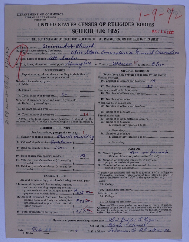 Scan of Universalist Church: 335