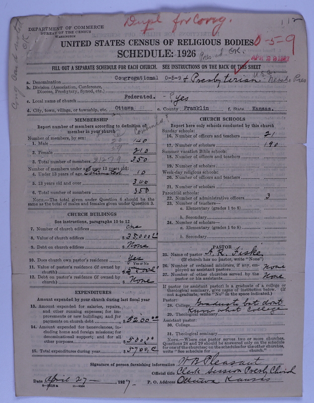 Scan of Federated Churches: 112