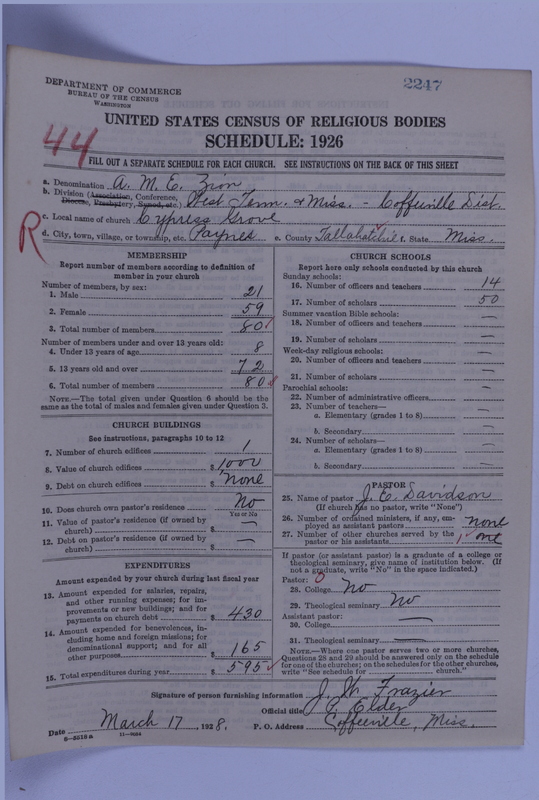 Scan of African Methodist Episcopal Zion Church: 2247
