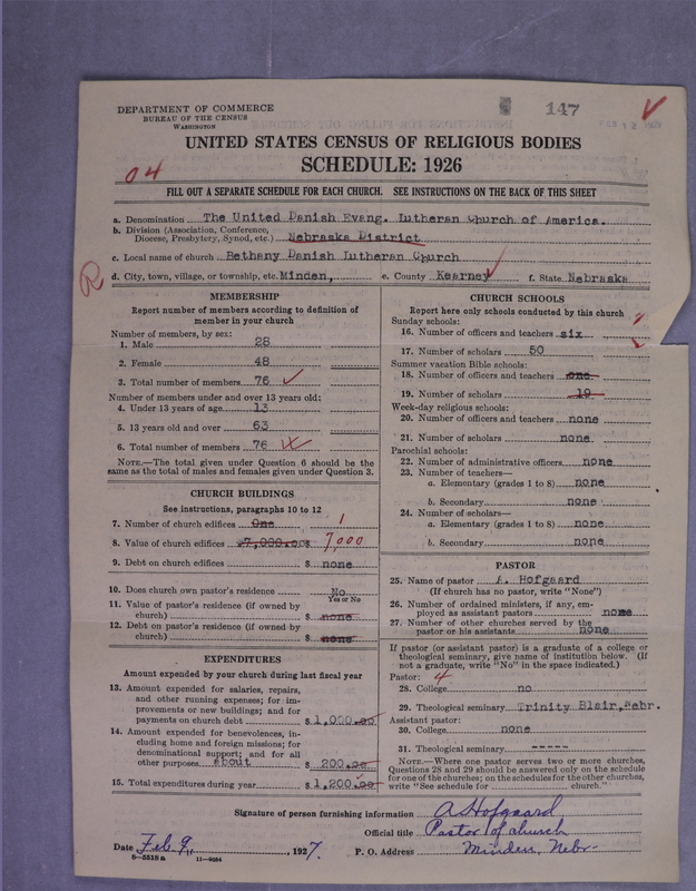Scan of United Danish Evangelical Lutheran Church in America: 147