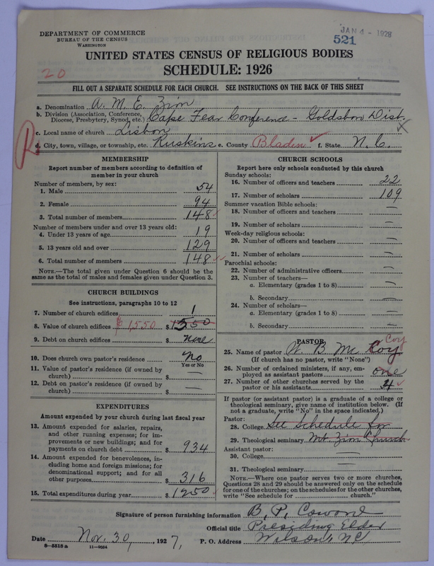 Scan of African Methodist Episcopal Zion Church: 521