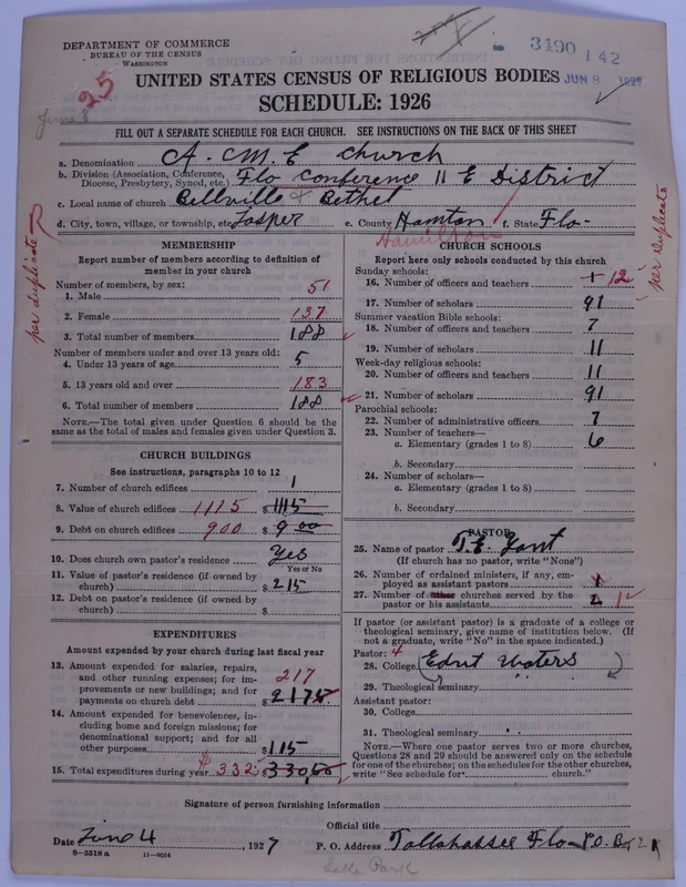 Scan of African Methodist Episcopal Church: 3490