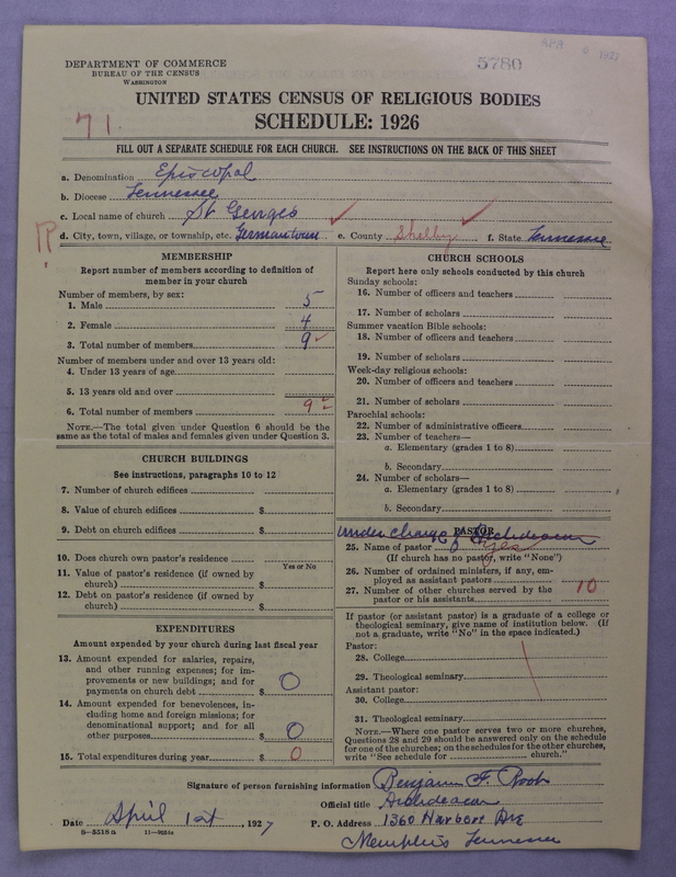 Scan of Protestant Episcopal Church: 5780