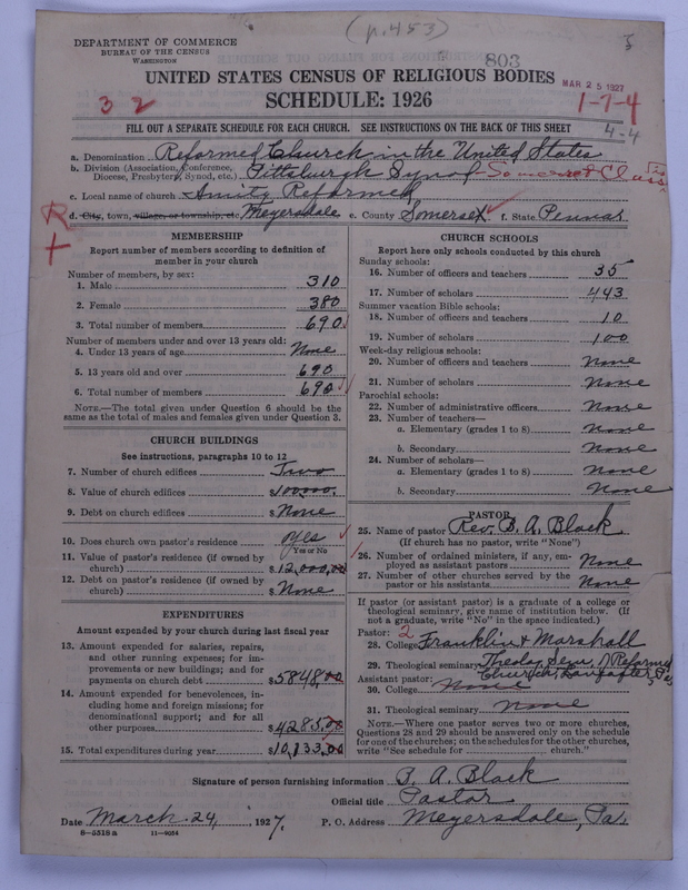 Scan of Reformed Church in the United States: 803
