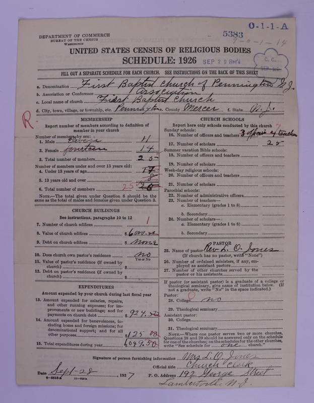 Scan of Negro Baptists: 5383