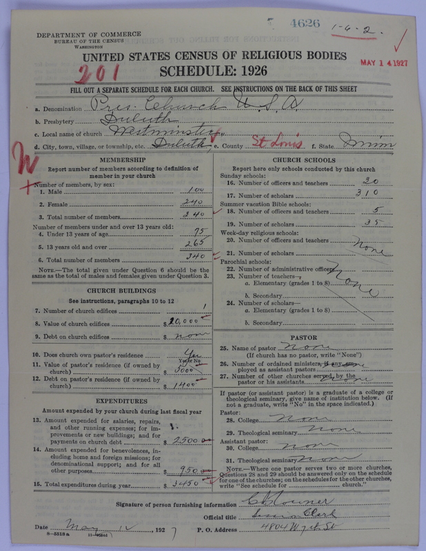 Scan of Presbyterian Church in the United States of America: 4626