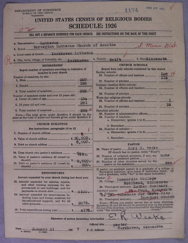 Scan of Norwegian Lutheran Church of America: 1174
