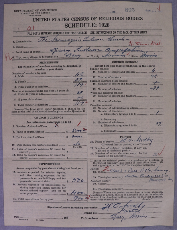 Scan of Norwegian Lutheran Church of America: 892