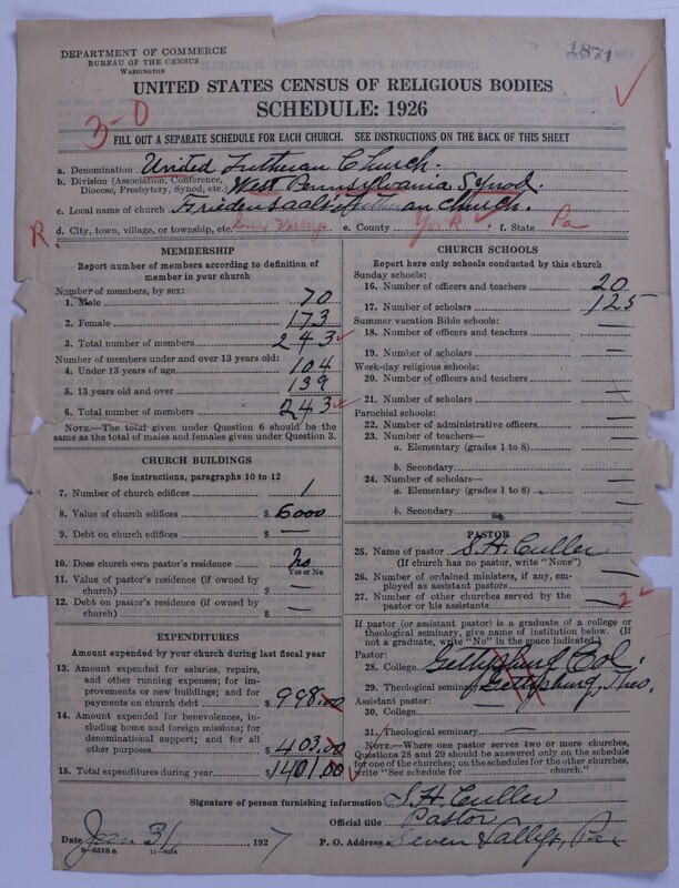 Scan of United Lutheran Church in America: 1871
