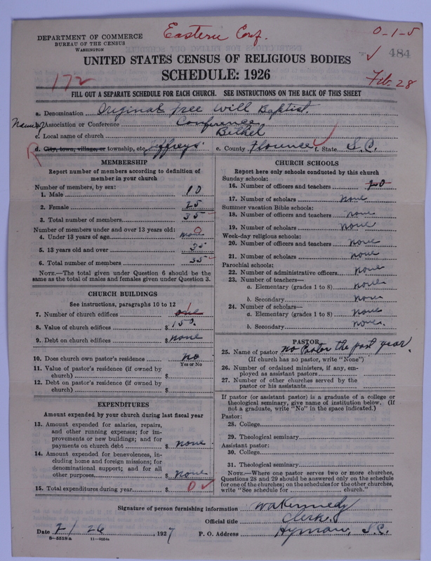 Scan of Free Will Baptists: 484