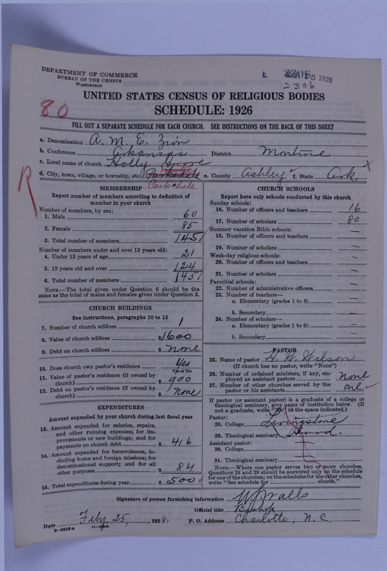 Scan of African Methodist Episcopal Zion Church: 2306