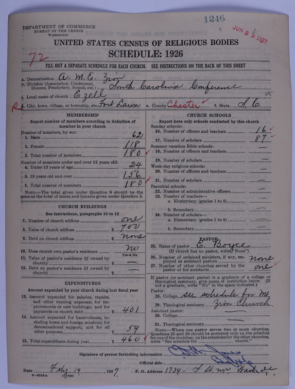 Scan of African Methodist Episcopal Zion Church: 1246