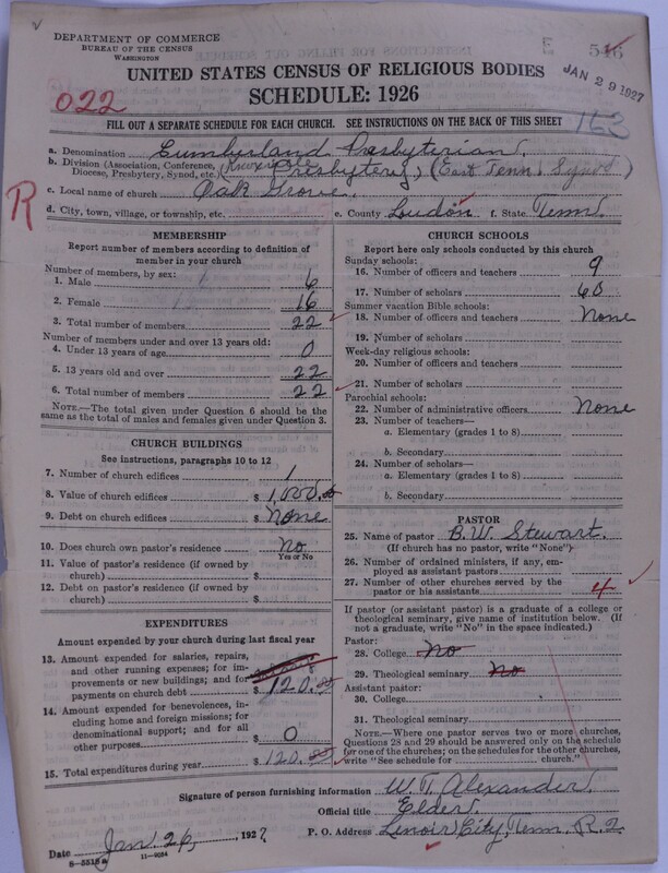 Scan of Cumberland Presbyterian Church: 546
