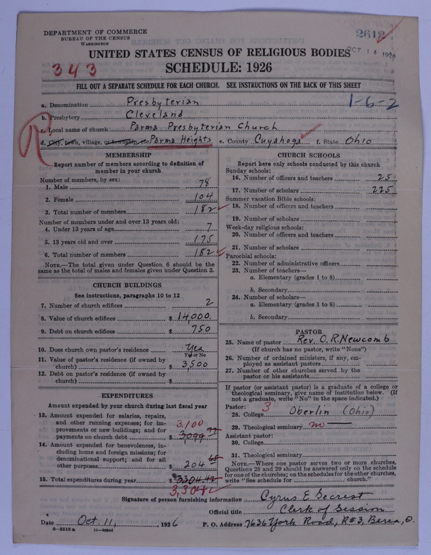Scan of Presbyterian Church in the United States of America: 2612