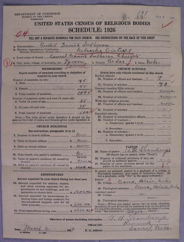 Scan of United Danish Evangelical Lutheran Church in America: 131