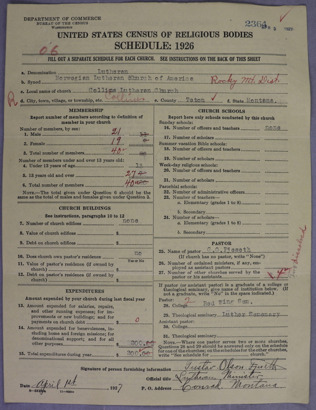 Scan of Norwegian Lutheran Church of America: 2364