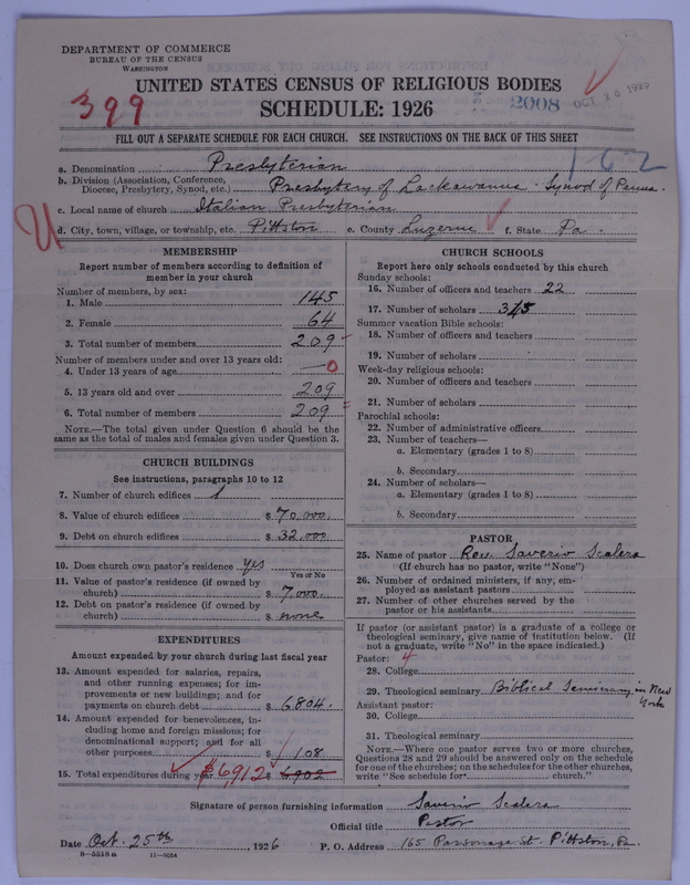 Scan of Presbyterian Church in the United States of America: 2008