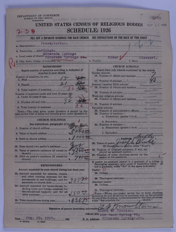 Scan of Presbyterian Church in the United States of America: 5098