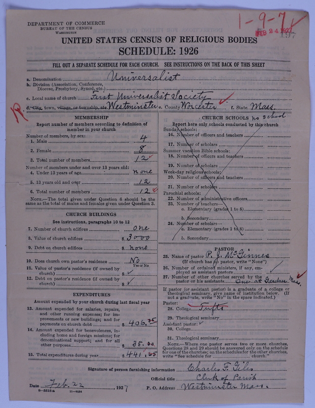 Scan of Universalist Church: 197