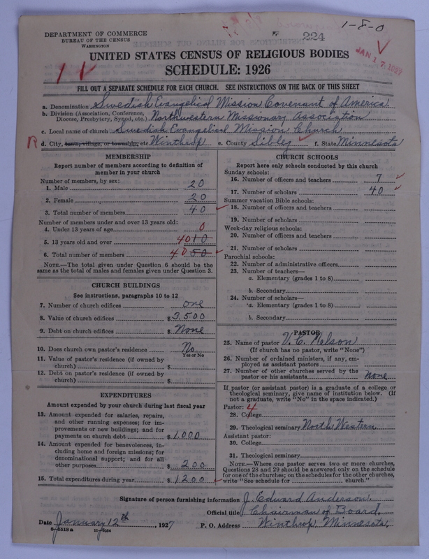 Scan of Swedish Evangelical Mission Covenant of America: 224