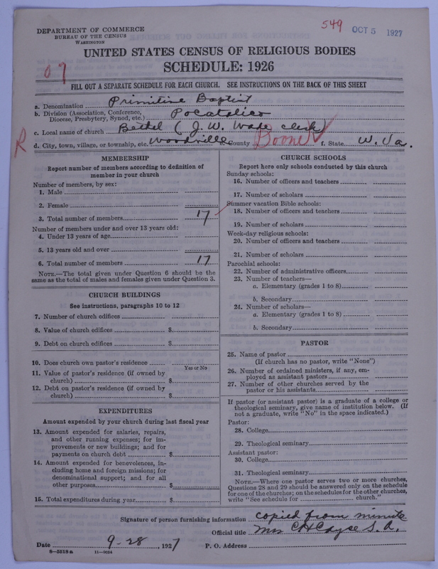 Scan of Primitive Baptists: 549