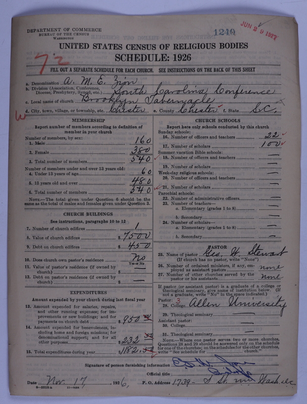 Scan of African Methodist Episcopal Zion Church: 1240
