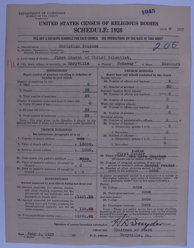 Scan of Church of Christ, Scientist: 1045