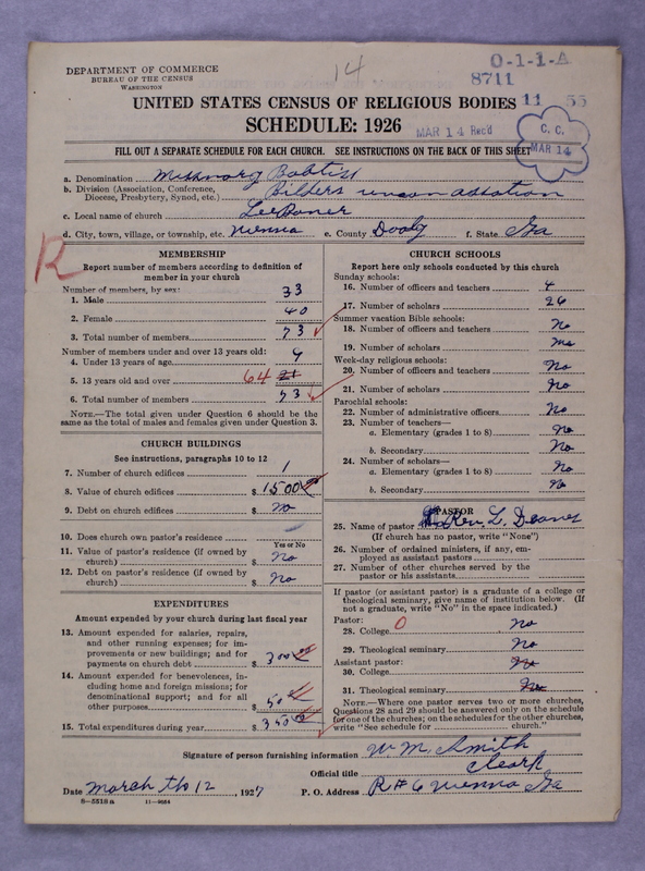 Scan of Negro Baptists: 8711
