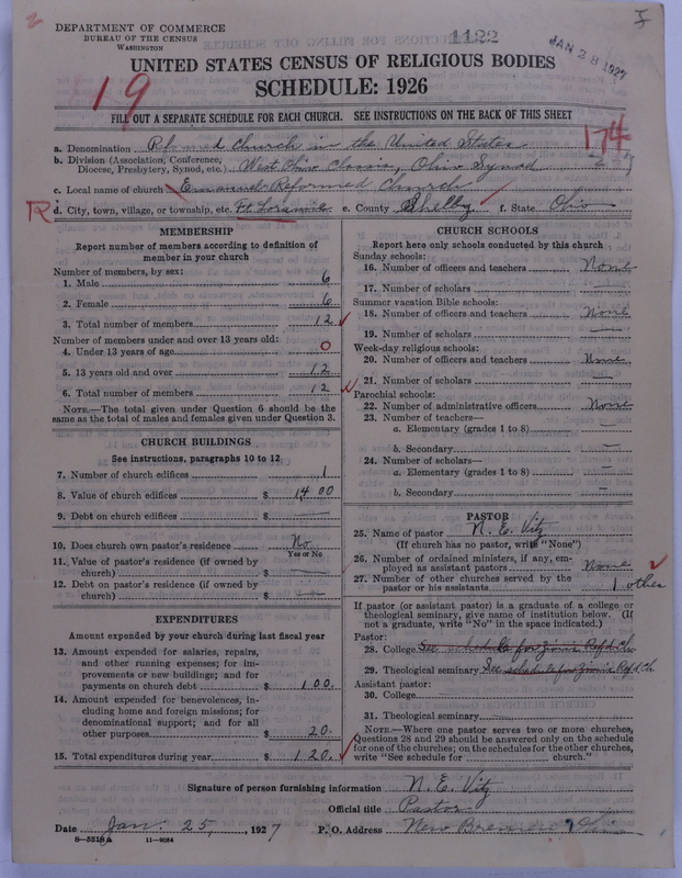Scan of Reformed Church in the United States: 1122