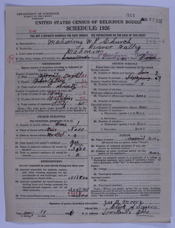 Scan of United Presbyterian Church of North America: 311