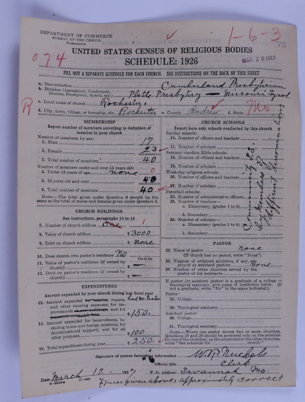 Scan of Cumberland Presbyterian Church: 75