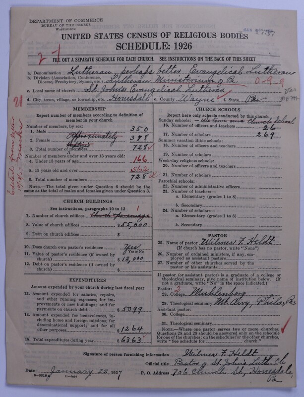 Scan of United Lutheran Church in America: 1737