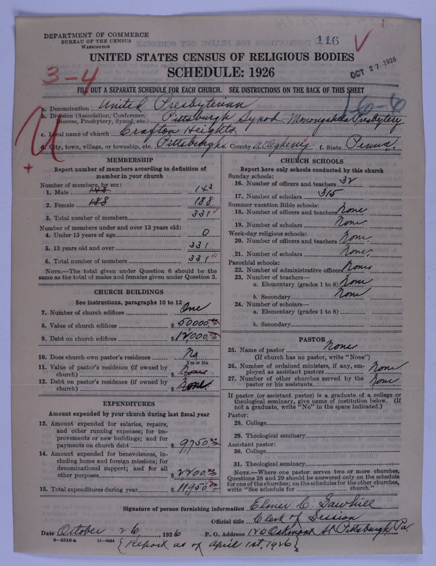 Scan of United Presbyterian Church of North America: 116