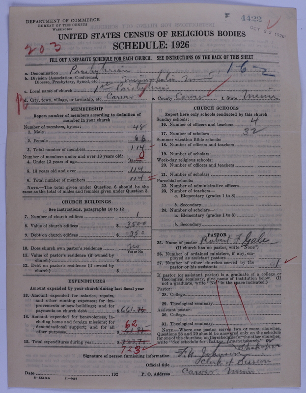 Scan of Presbyterian Church in the United States of America: 4422