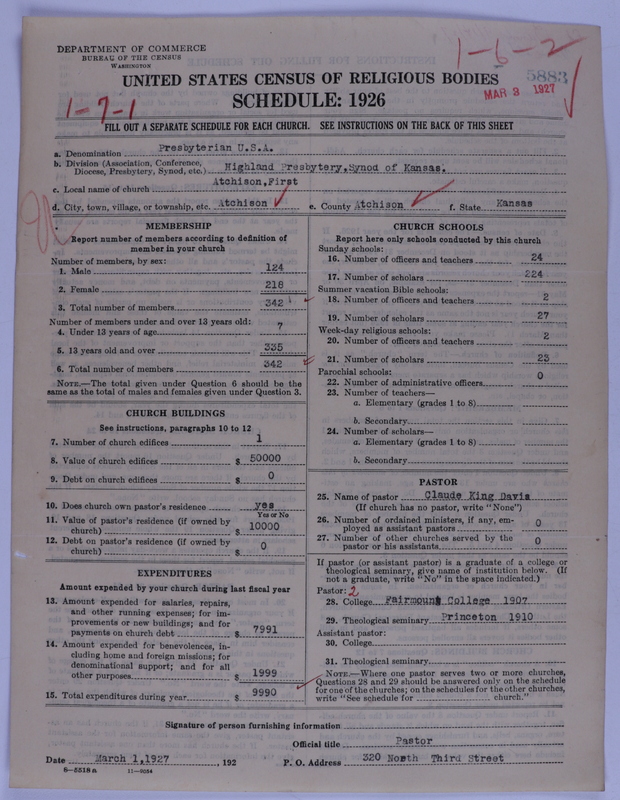 Scan of Presbyterian Church in the United States of America: 5883