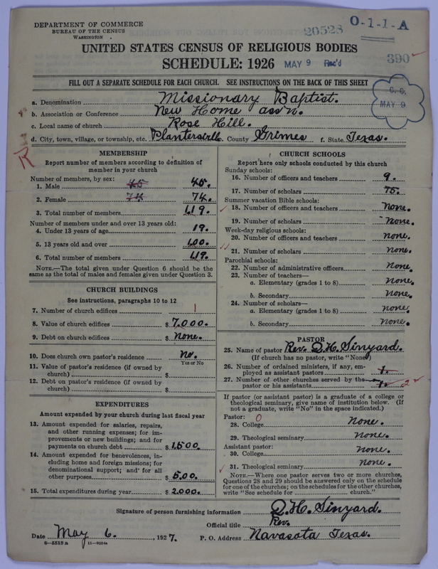 Scan of Negro Baptists: 20528