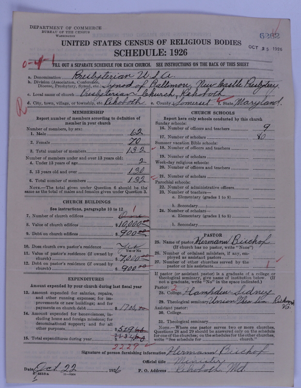 Scan of Presbyterian Church in the United States of America: 6262