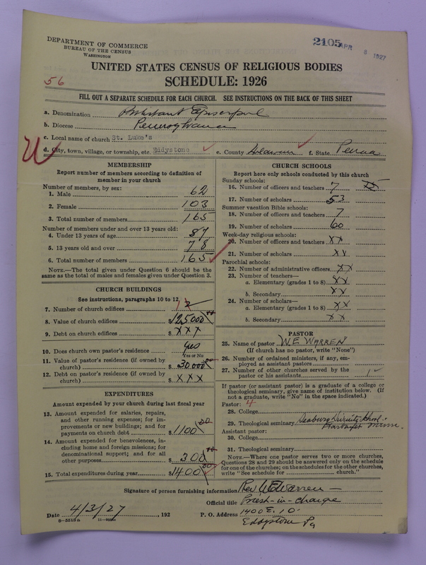 Scan of Protestant Episcopal Church: 2105