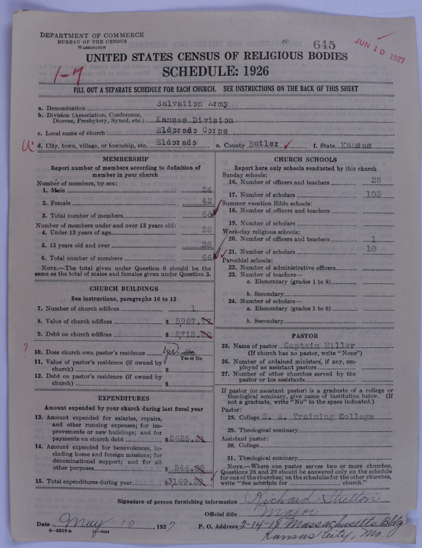 Scan of Salvation Army: 645