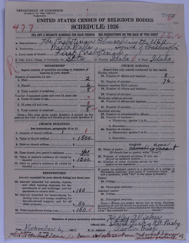 Scan of Presbyterian Church in the United States of America: 7922