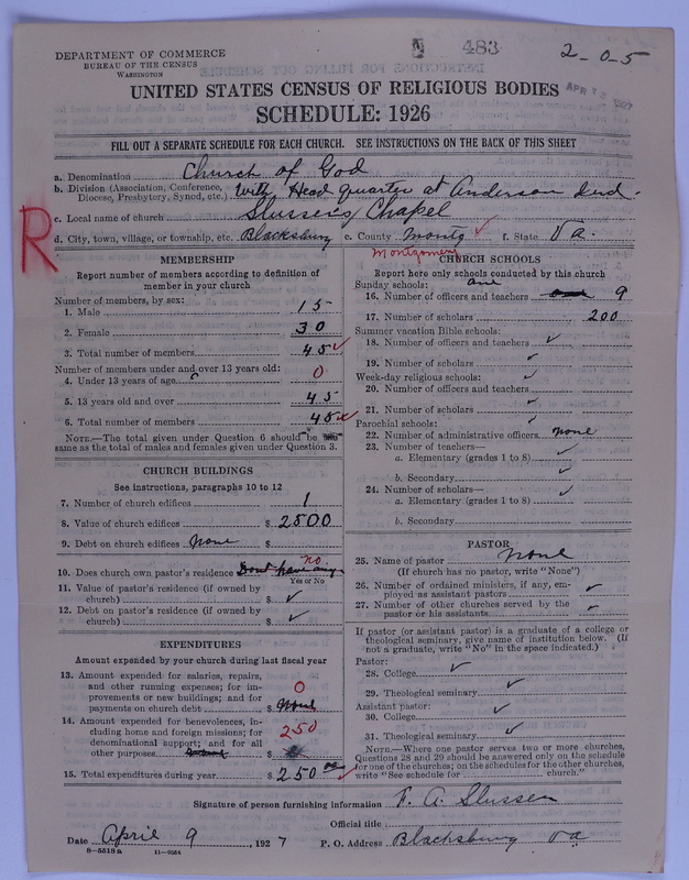 Scan of Church of God (Headquarters, Anderson, Ind.): 483
