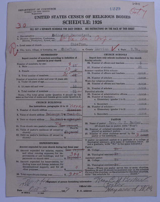 Scan of Methodist Protestant Church: 1229