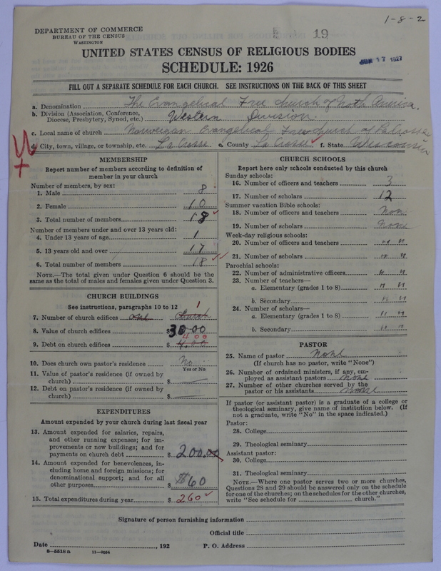 Scan of Norwegian and Danish Evangelical Free Church Association of North America: 19