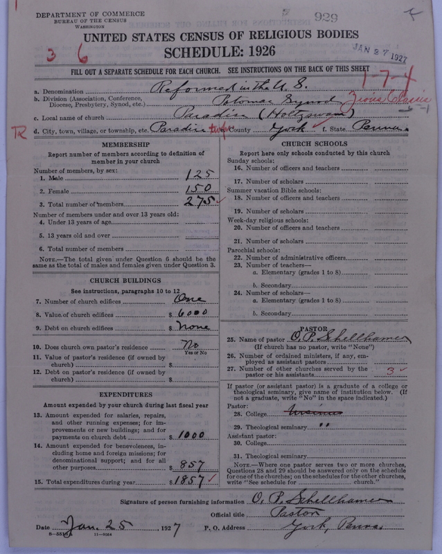 Scan of Reformed Church in the United States: 929