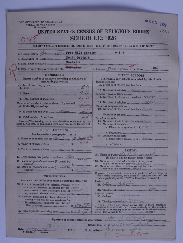 Scan of Free Will Baptists: 595