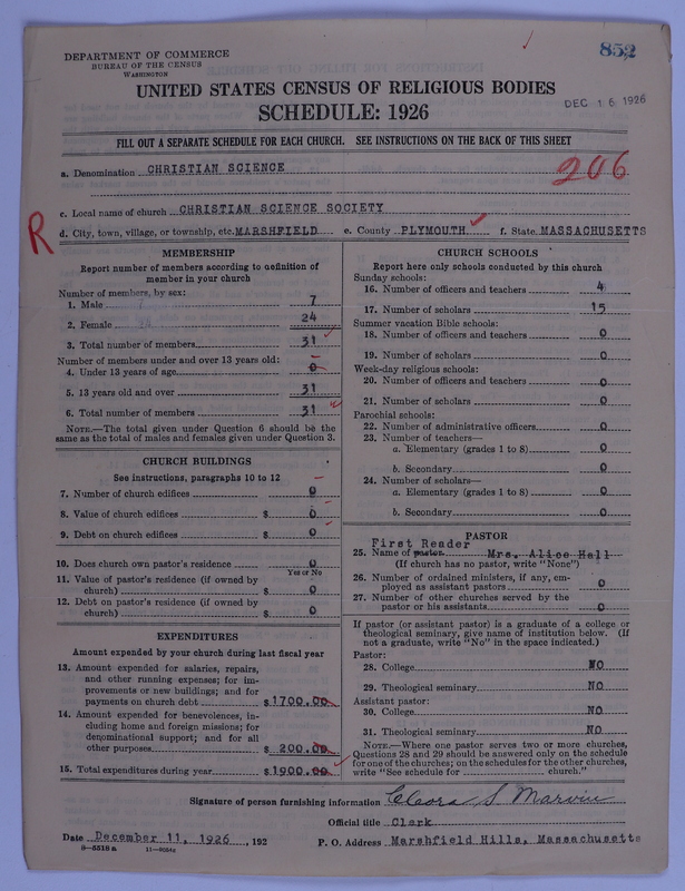 Scan of Church of Christ, Scientist: 852