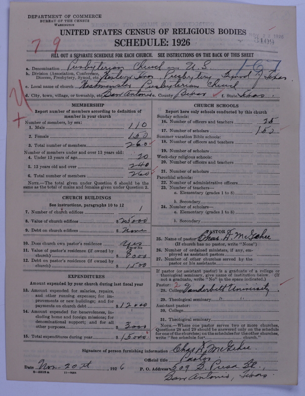 Scan of Presbyterian Church in the United States: 3109