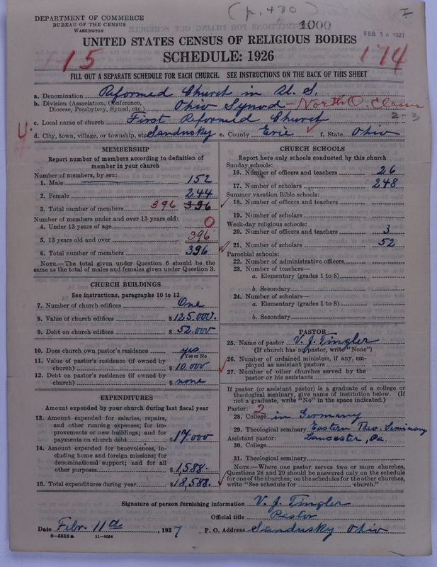 Scan of Reformed Church in the United States: 1000