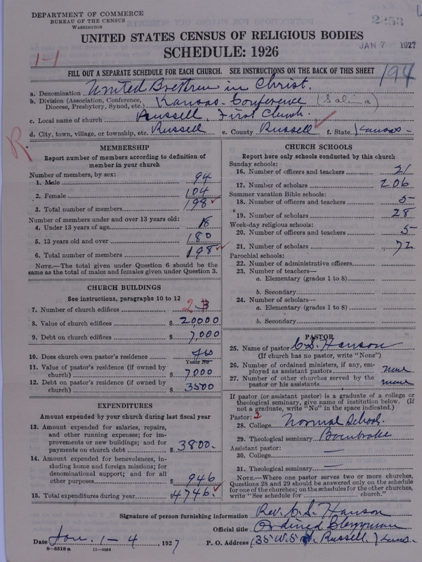Scan of Church of the United Brethren in Christ: 2253