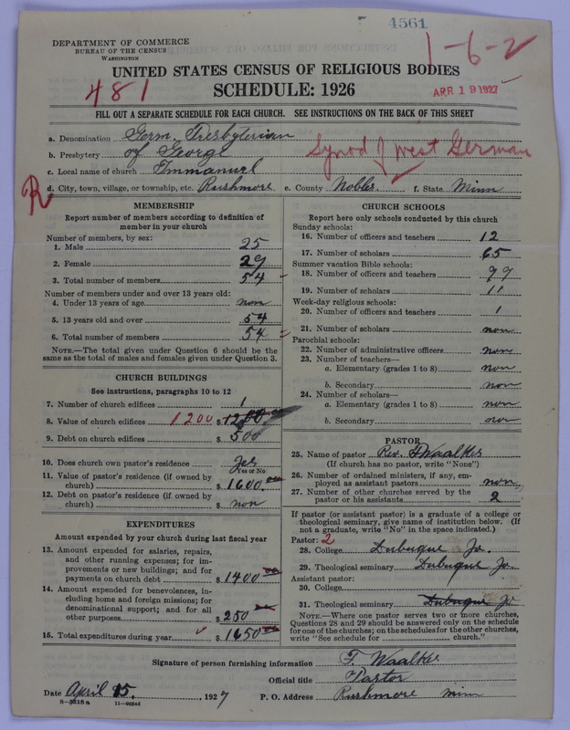 Scan of Presbyterian Church in the United States of America: 4561